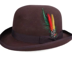 Bowler Hats-Jaxon & James English Derby Brown Bowler -