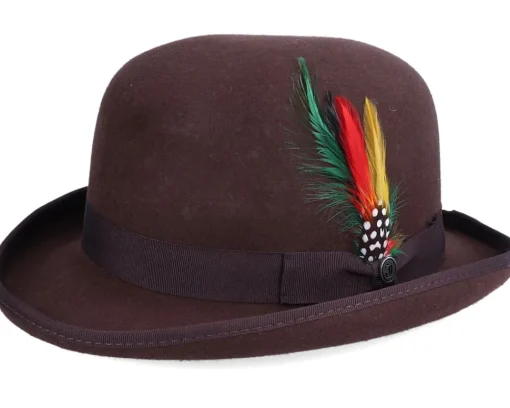 Bowler Hats-Jaxon & James English Derby Brown Bowler -