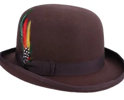 Bowler Hats-Jaxon & James English Derby Brown Bowler -