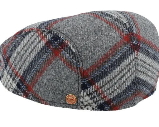 Flat Caps-Mayser Erik Shetland Kombi Flat Cap - Grey