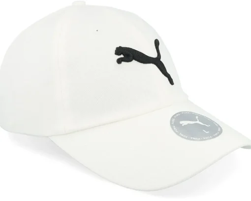 Dad Cap-Puma Essential Cat Bb Cap White Dad Cap -