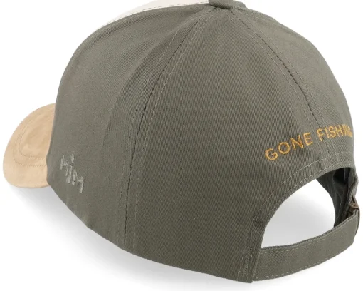 Adjustable-MJM Hats Estd 1829 Gone Fishing Cotton Olive Adjustable - Green, Beige