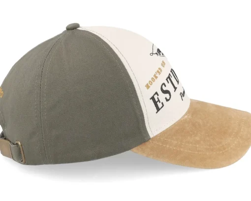 Adjustable-MJM Hats Estd 1829 Gone Fishing Cotton Olive Adjustable - Green, Beige
