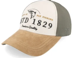 Adjustable-MJM Hats Estd 1829 Gone Fishing Cotton Olive Adjustable - Green, Beige