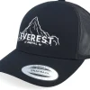 Trucker-Wild Spirit Everest Nepal Mountain Black A-frame Trucker -