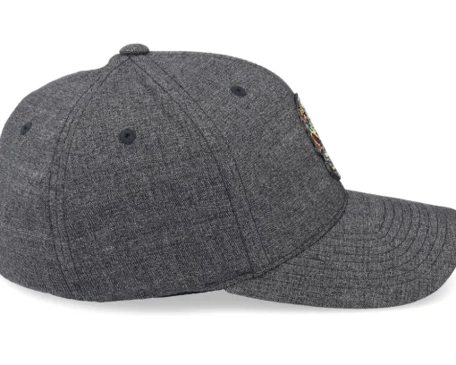 New Calaveras Evil Skull Patch Melange Grey Flexfit -