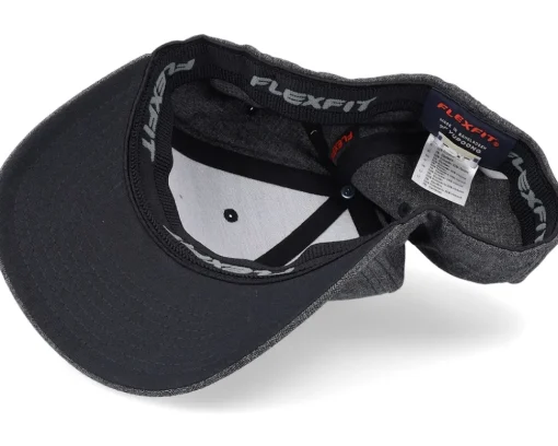 New Calaveras Evil Skull Patch Melange Grey Flexfit -