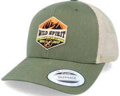 Trucker-Wild Spirit Extreme Mountain Climbing Olive/Khaki Trucker -