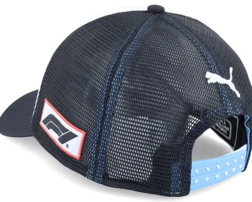 Adjustable-Puma F1 Logo 25 Race Special Australia White/Black A-Frame Trucker -