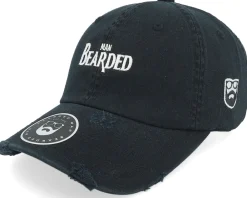 Dad Cap-Bearded Man Fab Beardedmania Ripped Black Dad Cap -