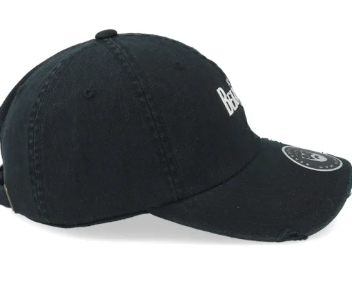 Dad Cap-Bearded Man Fab Beardedmania Ripped Black Dad Cap -