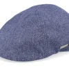New Seeberger Fabric Flat Cap - Blue