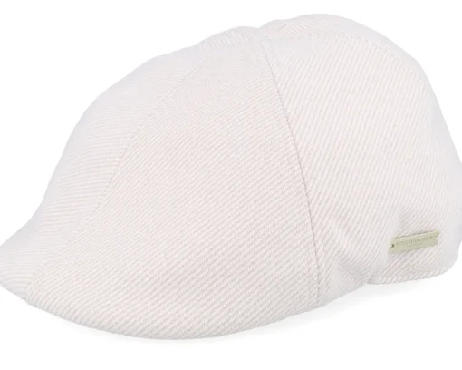 New Seeberger Fabric Flat Cap - Blue