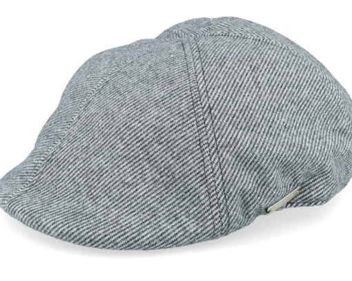New Seeberger Fabric Flat Cap - Blue
