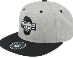 Snapback-Bearded Man Facebox Grey/Black Snapback -