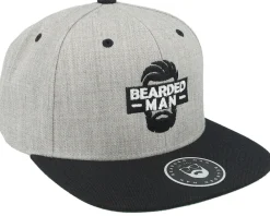 Snapback-Bearded Man Facebox Grey/Black Snapback -