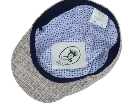 Flat Caps-City Sport Fantasie Beige Flat Cap -