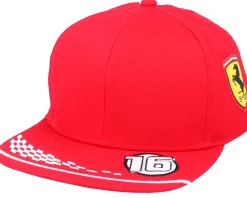 Hot Formula One Ferrari Leclerc Cap Red Snapback -