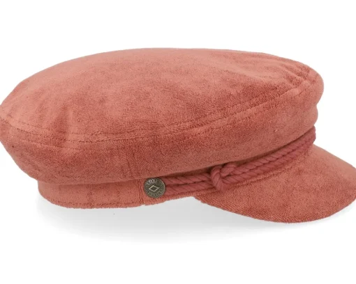 Discount Brixton Fiddler Cap Burnt Brick Terry Cloth Flat Cap -