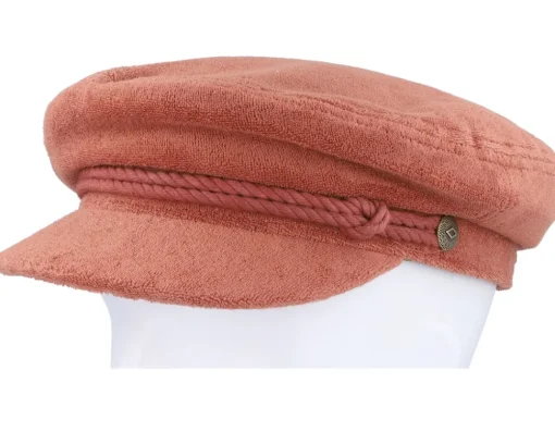 Discount Brixton Fiddler Cap Burnt Brick Terry Cloth Flat Cap -