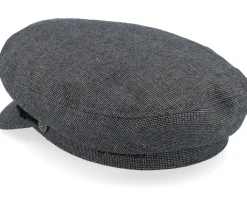 Vega-Brixton Fiddler Cap Mixed Tweed Black Vega Cap -