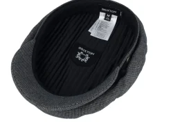 Vega-Brixton Fiddler Cap Mixed Tweed Black Vega Cap -