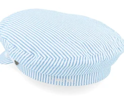 Vega-Brixton Fiddler Cap Off White/Blue Seersucker Vega Cap -