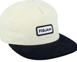 Snapback | Golf-Pins & Stripes Figjam Golf Cord Ivory/Black Snapback -