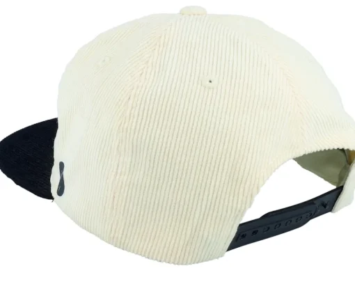 Snapback | Golf-Pins & Stripes Figjam Golf Cord Ivory/Black Snapback -