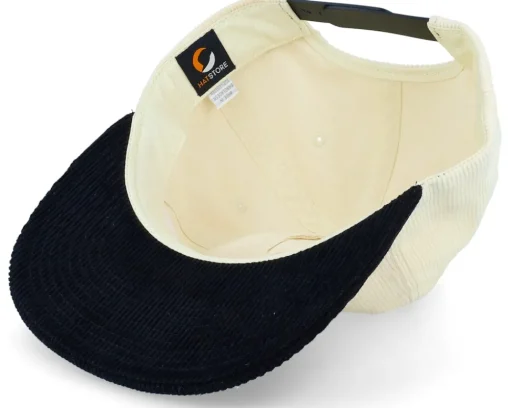 Snapback | Golf-Pins & Stripes Figjam Golf Cord Ivory/Black Snapback -