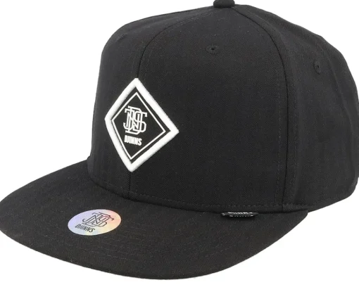Snapback-Djinns Fine Herringsbone Black Snapback -