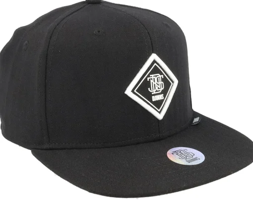 Snapback-Djinns Fine Herringsbone Black Snapback -