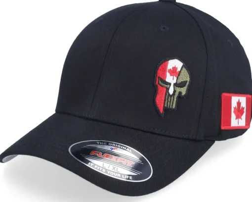 Flexfit-Army Head Finland Army Skull Wooly Combed Flexfit - Black