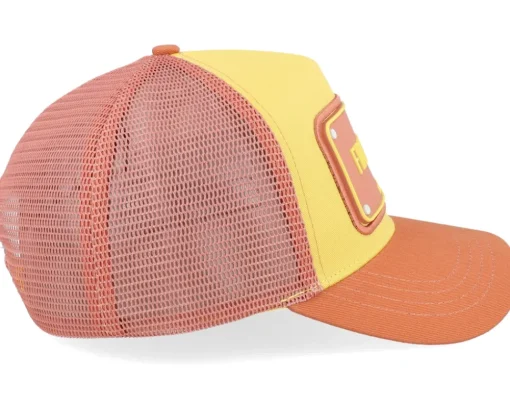 Trucker-John Hatter & Co Firestarter! Rubber Orange/Yellow A-Frame Trucker -