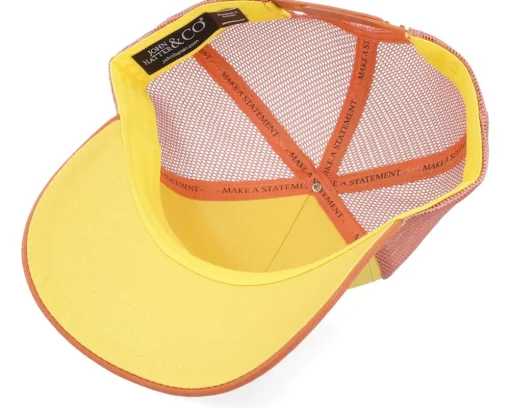 Trucker-John Hatter & Co Firestarter! Rubber Orange/Yellow A-Frame Trucker -