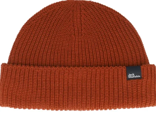 Best Jack Wolfskin Fischer Beanie Intense Rust Cuff -