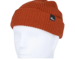 Best Jack Wolfskin Fischer Beanie Intense Rust Cuff -