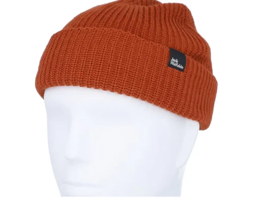 Best Jack Wolfskin Fischer Beanie Intense Rust Cuff -