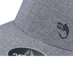 Discount Skillfish Fish Hook Logo Seamless Delta Fit Melange Flexfit - Grey