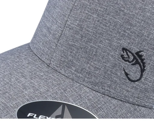 Discount Skillfish Fish Hook Logo Seamless Delta Fit Melange Flexfit - Grey