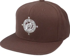 Sale Hunter Fishing Compass Brown Snapback -