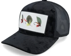 Velvet Caps-Skillfish Fishing Flies Velvet /Black A-frame Trucker - Red