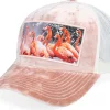 Trucker-Calza Pennello Flamingo Velvet Peach/Ivory A-frame Trucker -