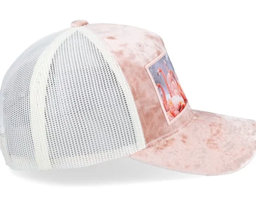 Trucker-Calza Pennello Flamingo Velvet Peach/Ivory A-frame Trucker -