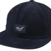 Online Reell Flat 6-Panel Cap Black Cord Snapback -
