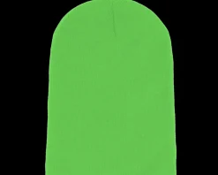 Clearance Beechfield Fluorescent Green Long Blank Beanie -