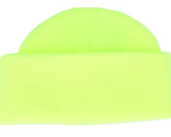 Short Beanies | Blank Beanies-Beechfield Fluorescent Yellow Short Blank Beanie -