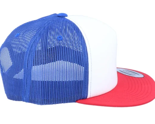 Trucker | Blanks-Yupoong Foam Blank Flat White/Royal/Red Trucker -