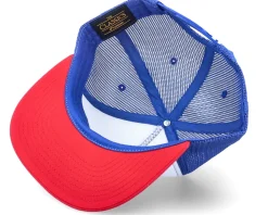 Trucker | Blanks-Yupoong Foam Blank Flat White/Royal/Red Trucker -