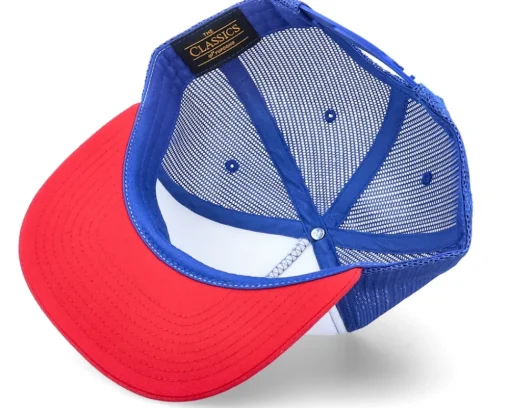 Trucker | Blanks-Yupoong Foam Blank Flat White/Royal/Red Trucker -